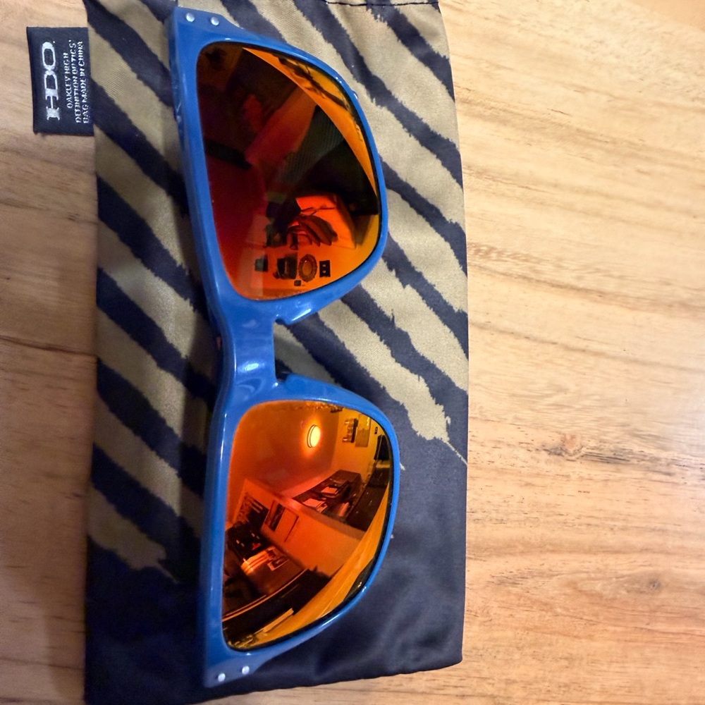 Oakley  Holbrook Blue Sunglasses with Orange Mirror Lenses